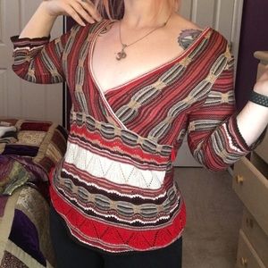 Mid length sweater top